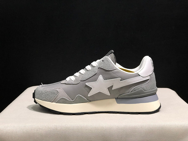 BAPE Retro-Style Sneakers | Grey / White