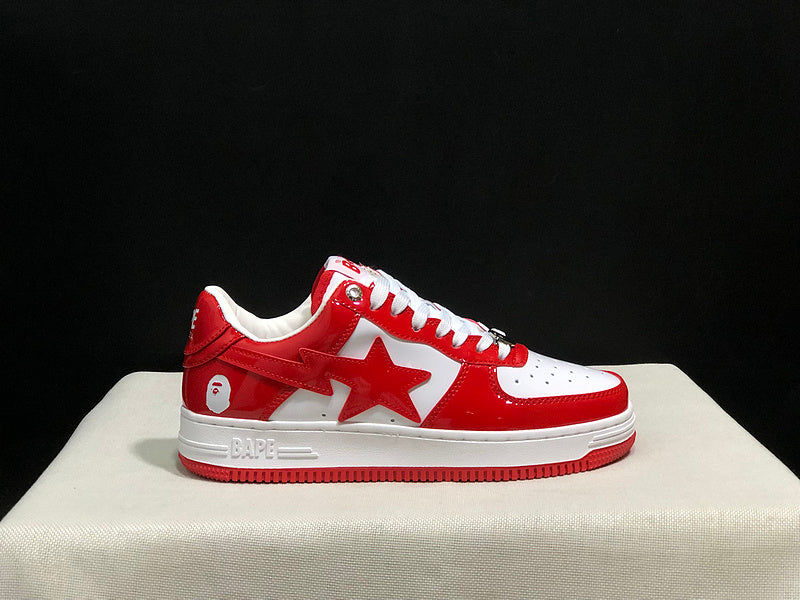 BAPE STA Low-Top Sneakers | Red / White