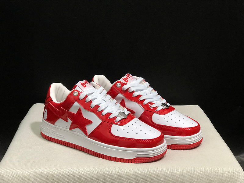 BAPE STA Low-Top Sneakers | Red / White