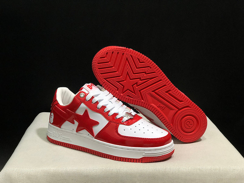 BAPE STA Low-Top Sneakers | Red / White