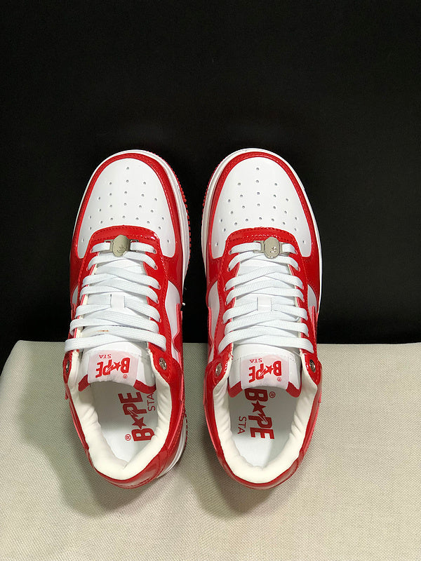 BAPE STA Low-Top Sneakers | Red / White