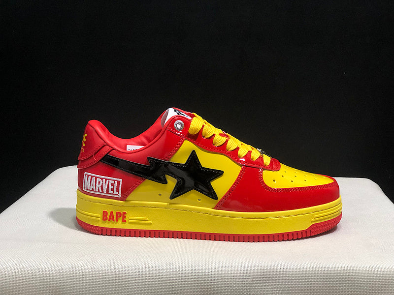 BAPE STA Low-Top Sneakers | Red / Yellow / Black