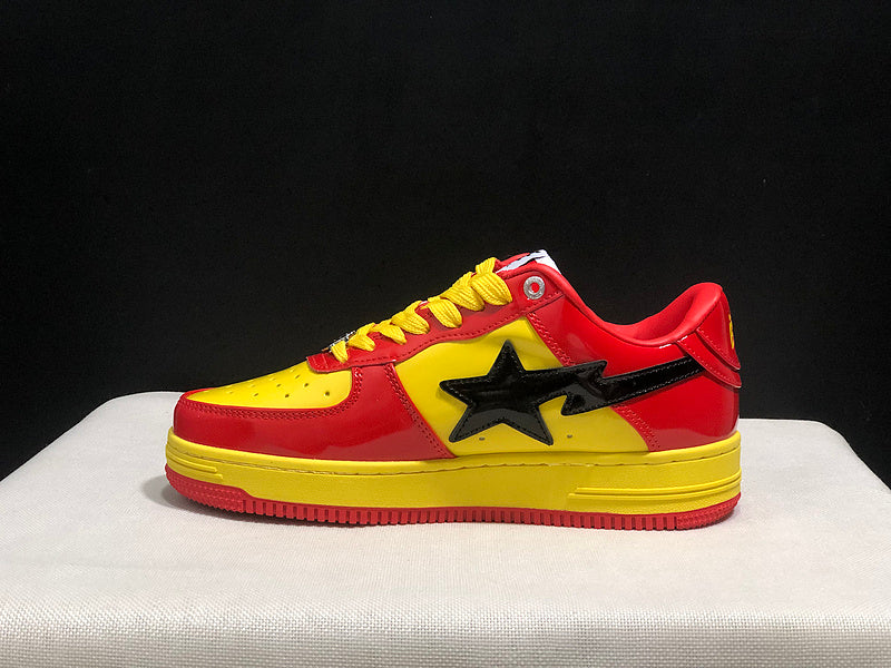 BAPE STA Low-Top Sneakers | Red / Yellow / Black
