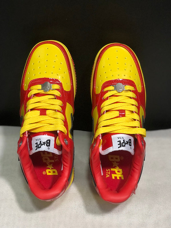 BAPE STA Low-Top Sneakers | Red / Yellow / Black