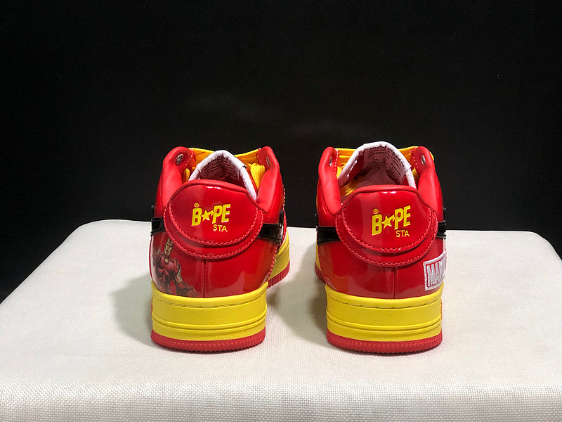 BAPE STA Low-Top Sneakers | Red / Yellow / Black