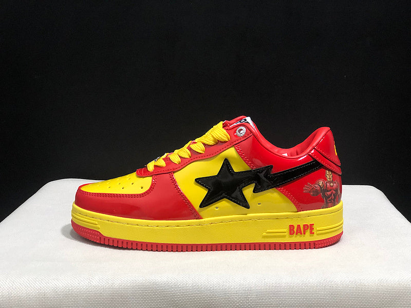 BAPE STA Low-Top Sneakers | Red / Yellow / Black