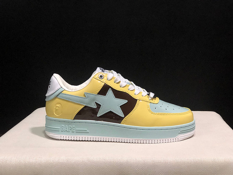 BAPE STA Low-Top Sneakers | Yellow / Mint / Brown