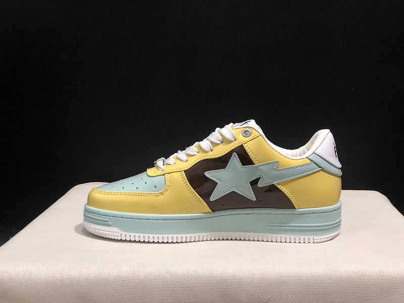 BAPE STA Low-Top Sneakers | Yellow / Mint / Brown