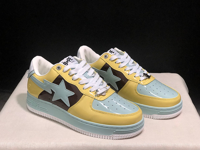 BAPE STA Low-Top Sneakers | Yellow / Mint / Brown