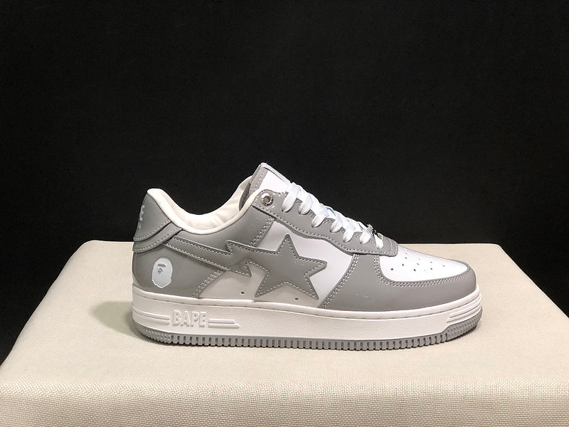 BAPE STA Low-Top Sneakers | Grey / White