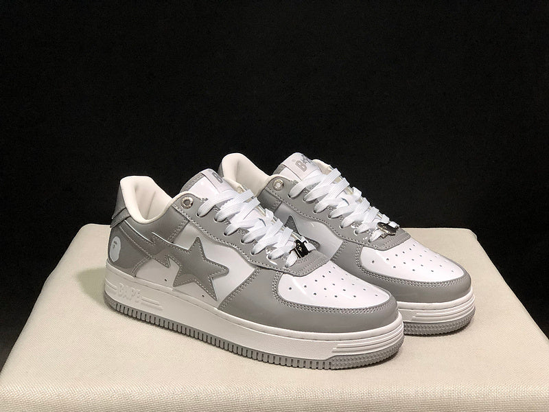 BAPE STA Low-Top Sneakers | Grey / White