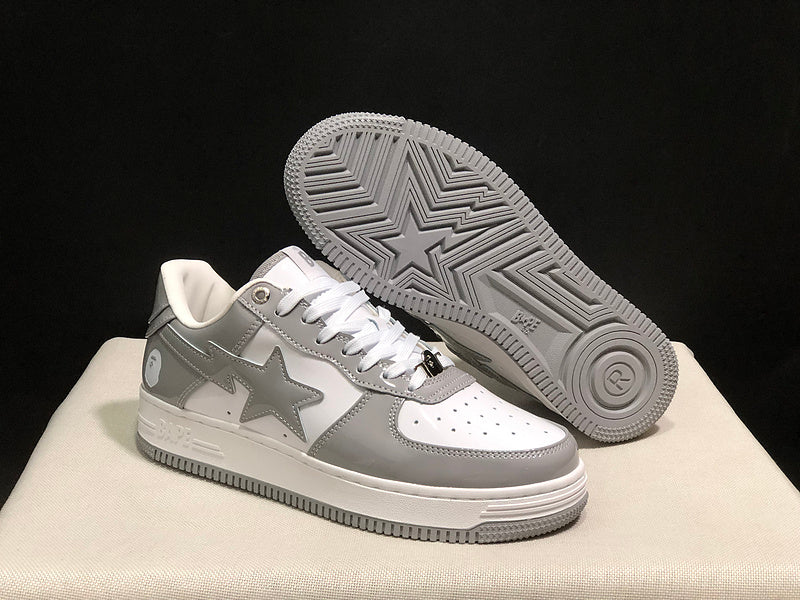BAPE STA Low-Top Sneakers | Grey / White
