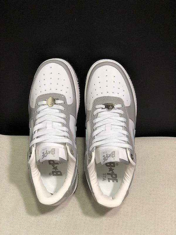 BAPE STA Low-Top Sneakers | Grey / White