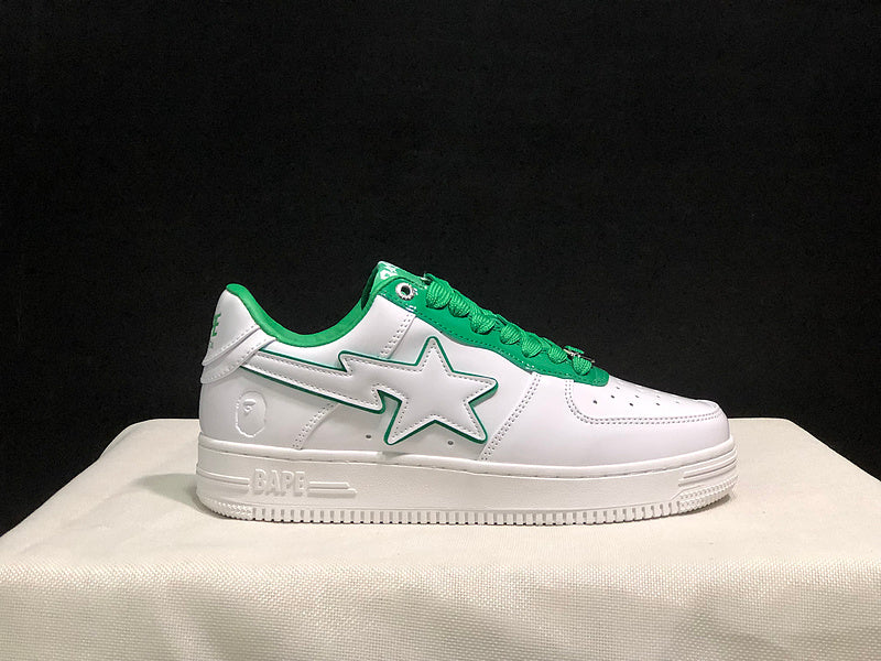BAPE STA Low-Top Sneakers | White / Green