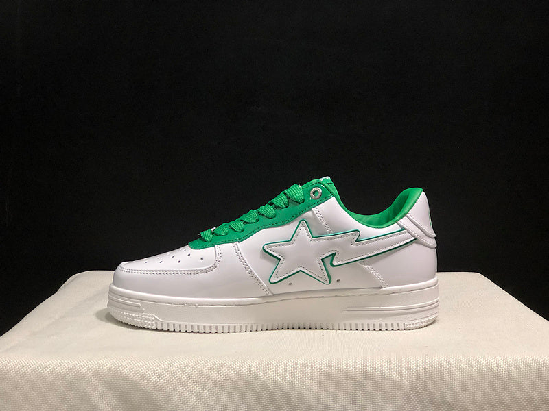 BAPE STA Low-Top Sneakers | White / Green