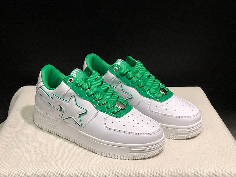 BAPE STA Low-Top Sneakers | White / Green