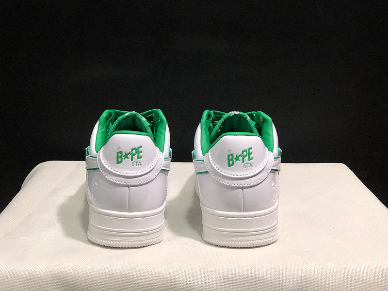 BAPE STA Low-Top Sneakers | White / Green