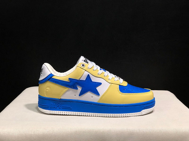 BAPE STA Low-Top Sneakers | Yellow / Blue / White