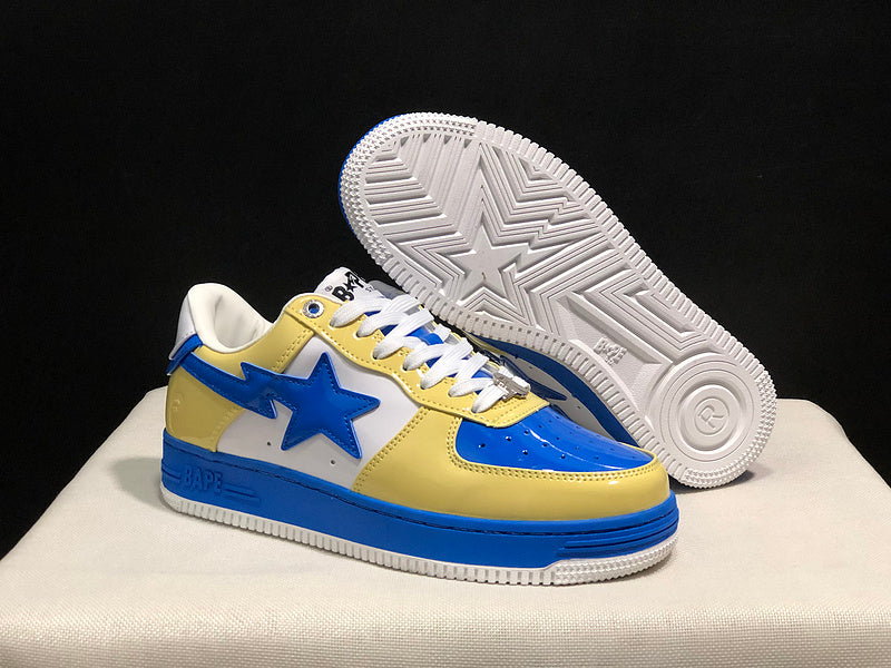 BAPE STA Low-Top Sneakers | Yellow / Blue / White