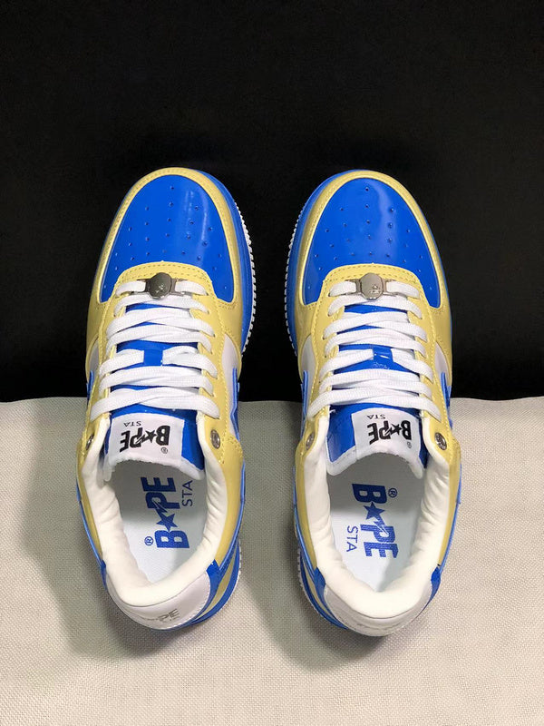 BAPE STA Low-Top Sneakers | Yellow / Blue / White