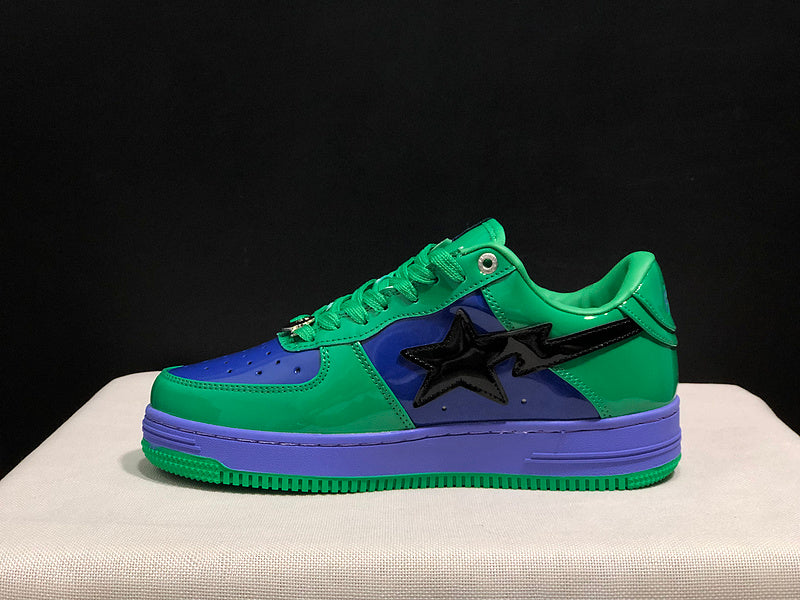 BAPE STA Low-Top Sneakers | Green / Purple / Black