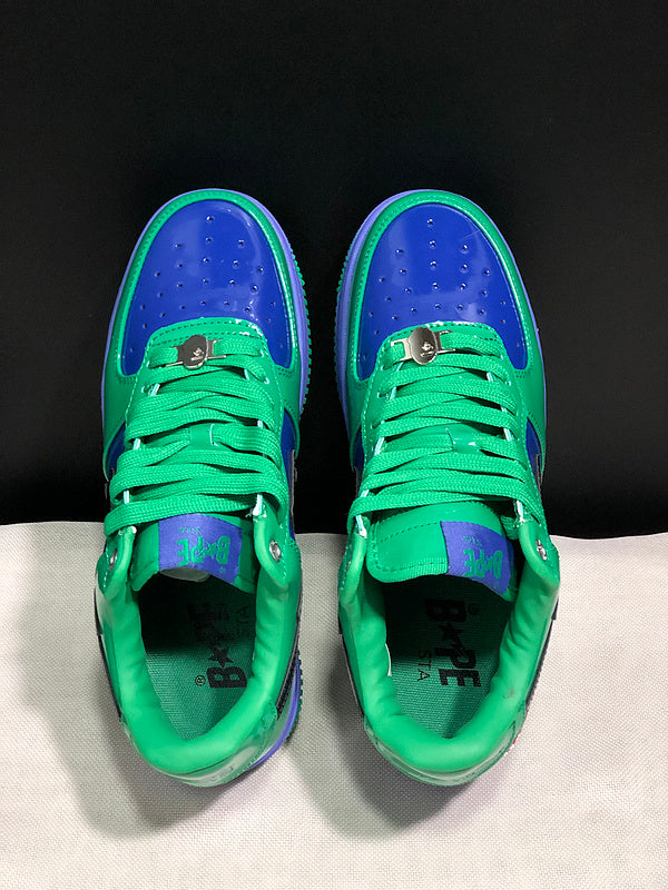 BAPE STA Low-Top Sneakers | Green / Purple / Black