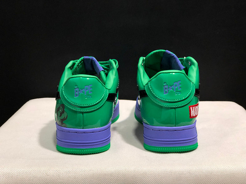BAPE STA Low-Top Sneakers | Green / Purple / Black