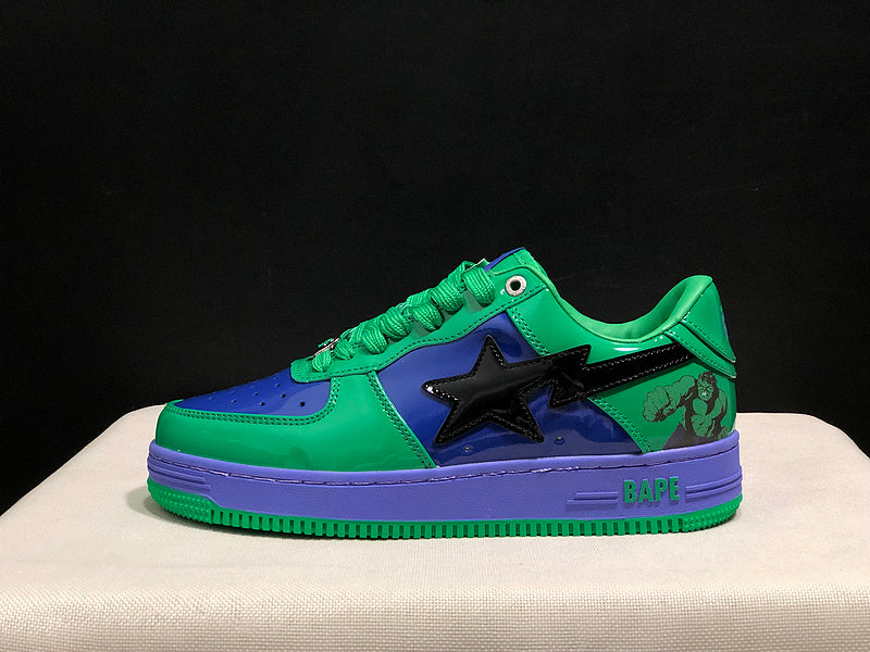 BAPE STA Low-Top Sneakers | Green / Purple / Black