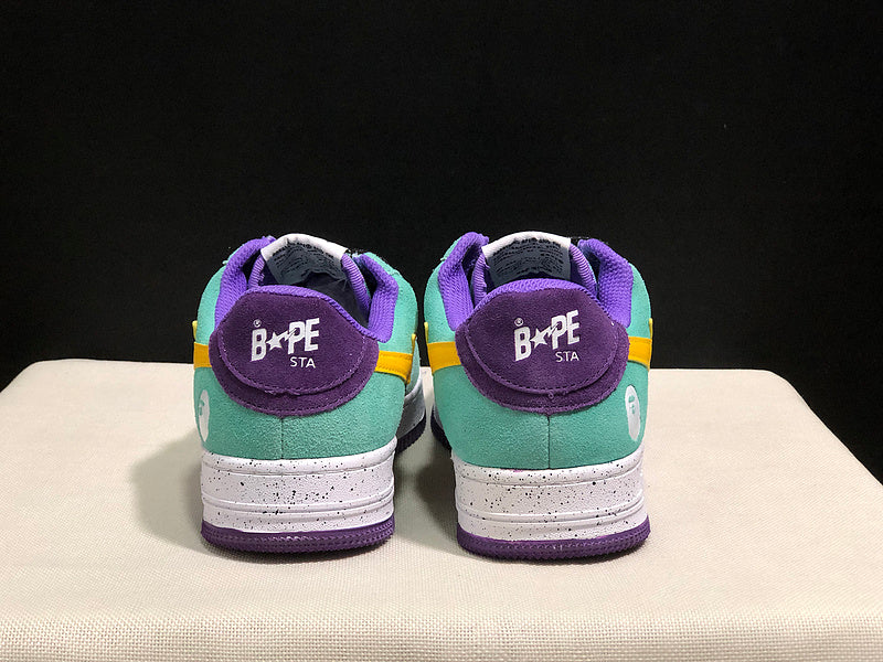 BAPE STA Low-Top Sneakers | Mint / Yellow / Purple
