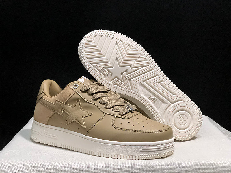 BAPE STA Low-Top Sneakers | Beige / Khaki