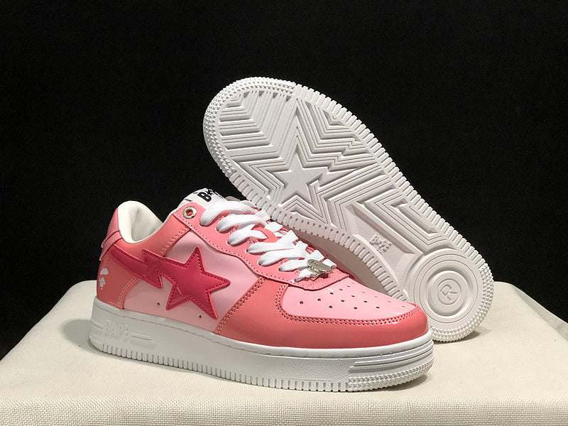 BAPE STA Low-Top Sneakers | Pink / White