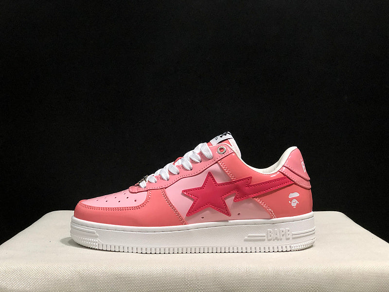 BAPE STA Low-Top Sneakers | Pink / White
