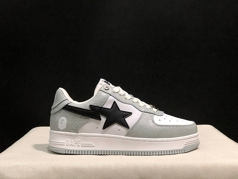 BAPE STA Low-Top Sneakers | Grey / White / Black