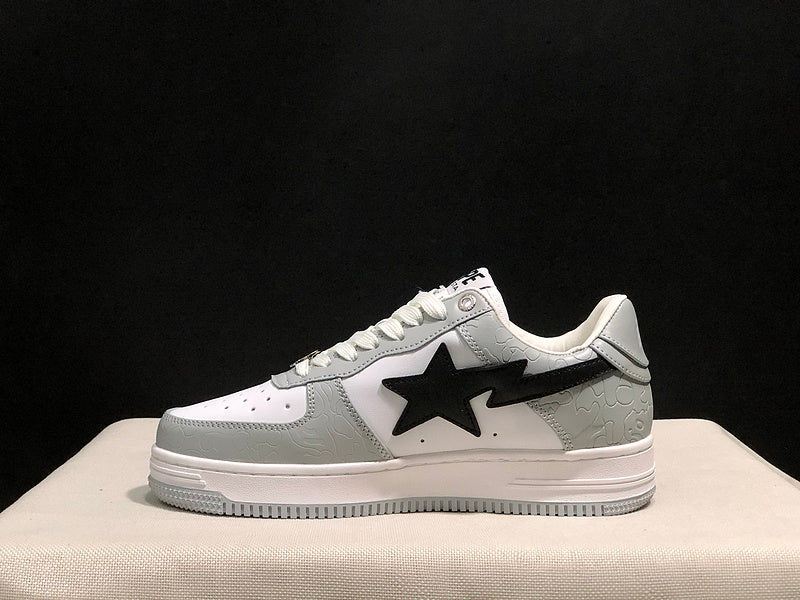 BAPE STA Low-Top Sneakers | Grey / White / Black