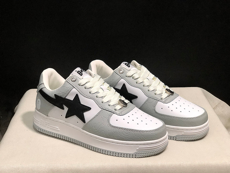 BAPE STA Low-Top Sneakers | Grey / White / Black