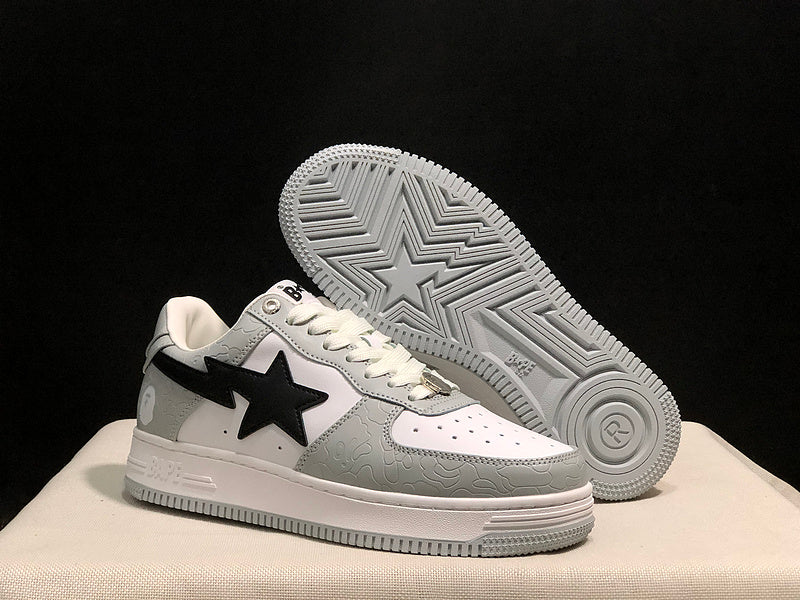 BAPE STA Low-Top Sneakers | Grey / White / Black