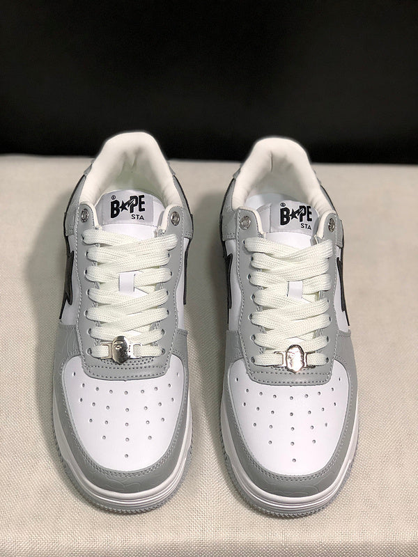 BAPE STA Low-Top Sneakers | Grey / White / Black