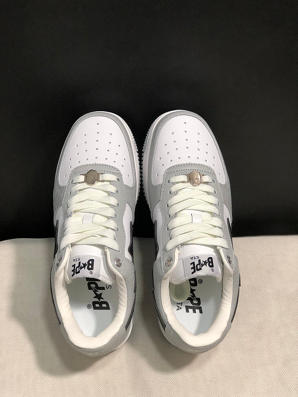 BAPE STA Low-Top Sneakers | Grey / White / Black