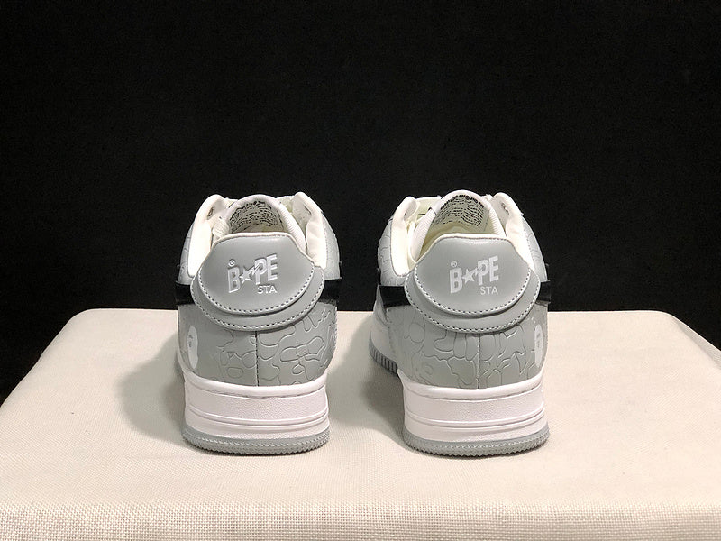 BAPE STA Low-Top Sneakers | Grey / White / Black