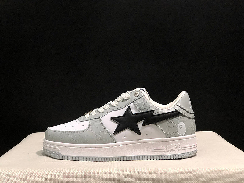 BAPE STA Low-Top Sneakers | Grey / White / Black