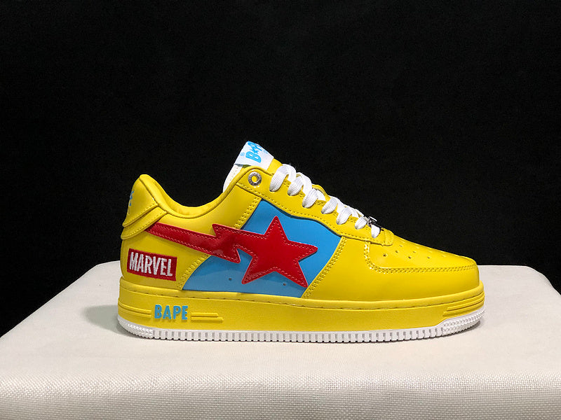 BAPE STA Low-Top Sneakers | Yellow / Blue / Red