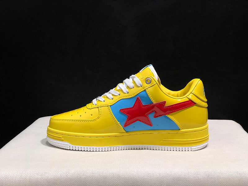 BAPE STA Low-Top Sneakers | Yellow / Blue / Red
