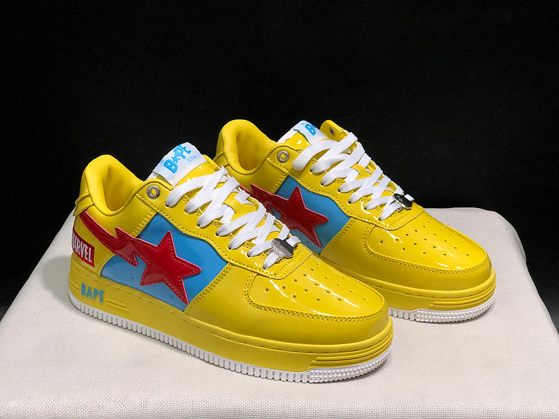 BAPE STA Low-Top Sneakers | Yellow / Blue / Red