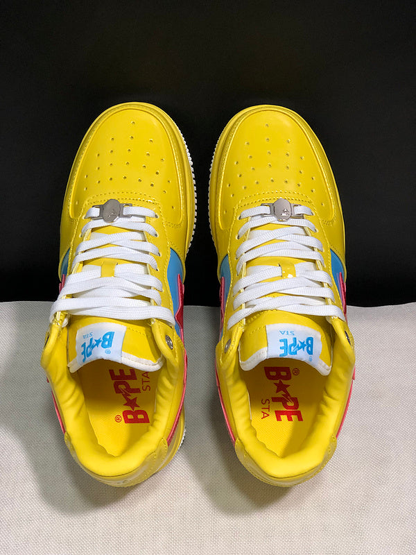 BAPE STA Low-Top Sneakers | Yellow / Blue / Red
