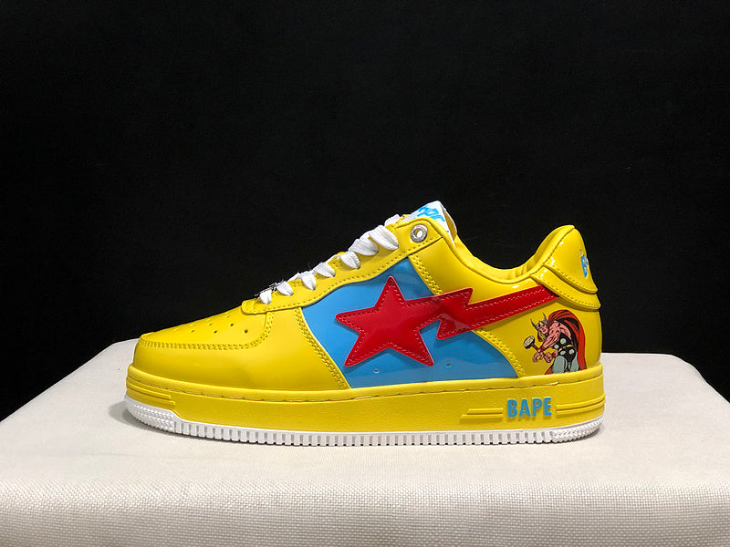 BAPE STA Low-Top Sneakers | Yellow / Blue / Red