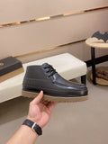 UGG Black Contrast-Stitch Moc-Toe Ankle Boots