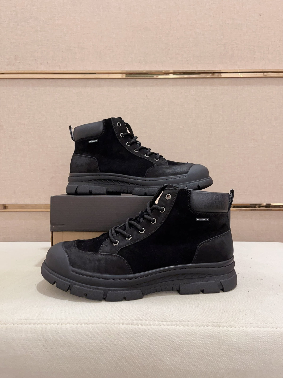 UGG Black Lace-Up Ankle Boots