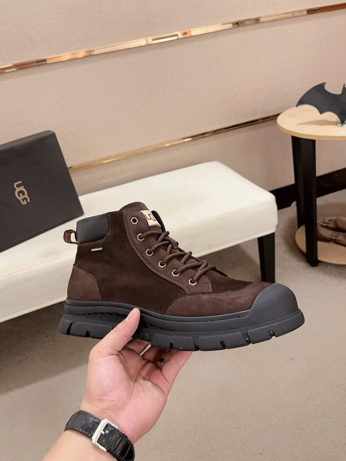 UGG Brown Lace-Up Ankle Boots
