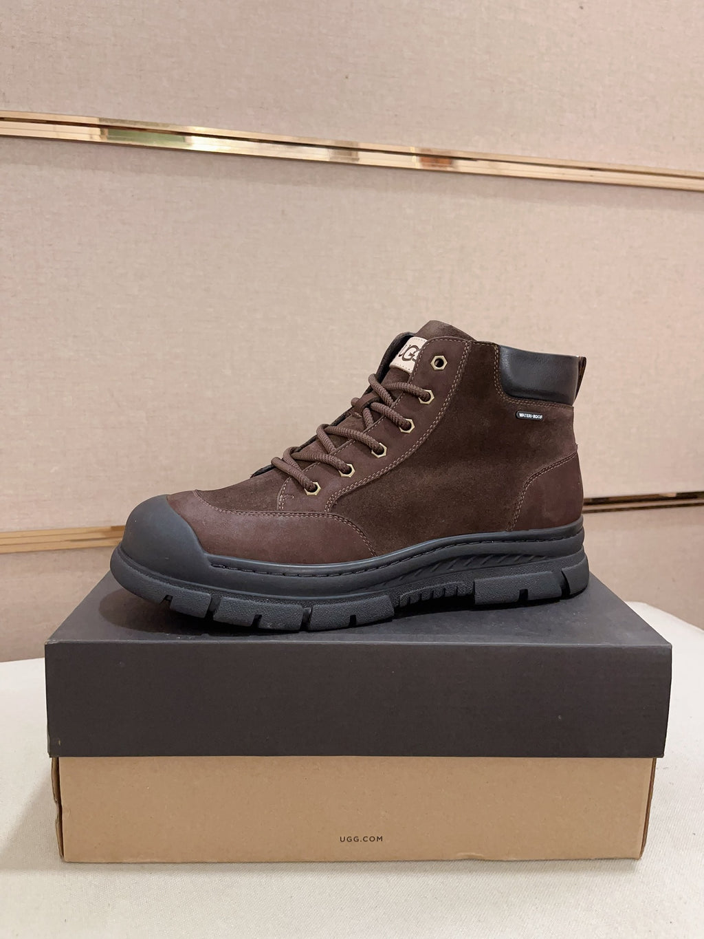 UGG Brown Lace-Up Ankle Boots