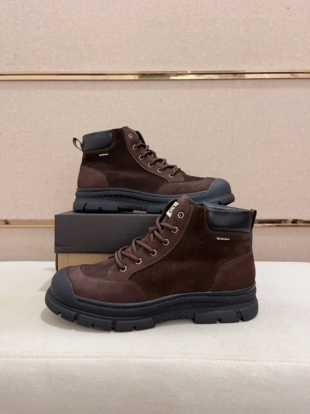UGG Brown Lace-Up Ankle Boots